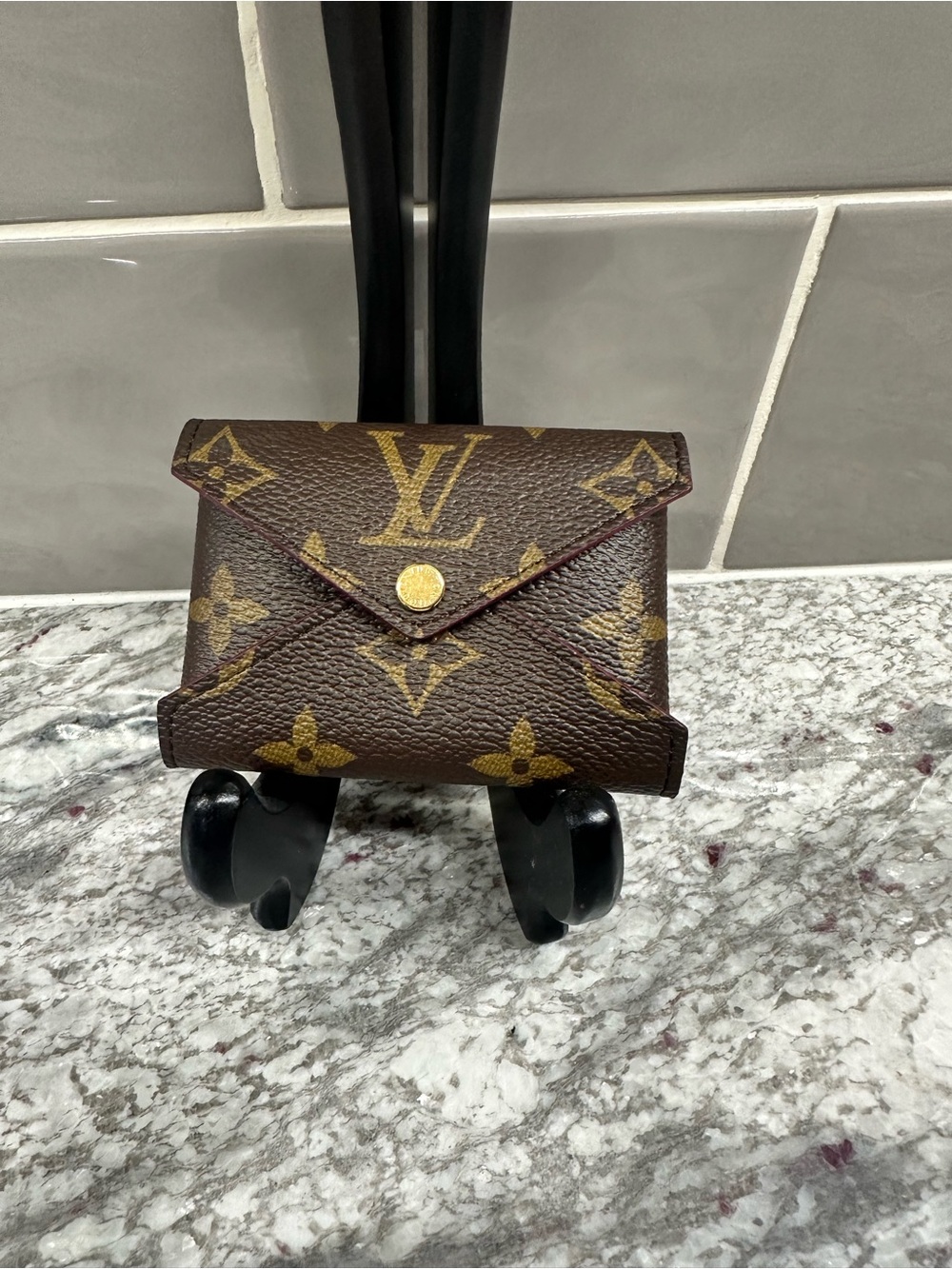 Louis Vuitton Monogram Envelope Card Case in Brown and Gold COA